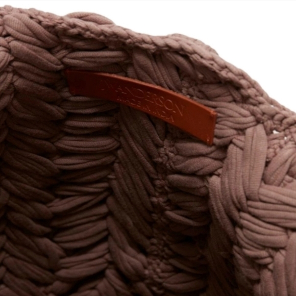 JW ANDERSON Knitted Shopper Tote Bag, Taupe, NWT - Picture 5 of 14